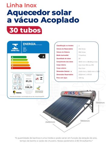 Aquecedor 30 tubos