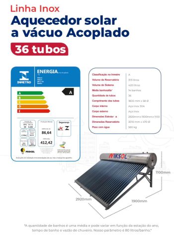Aquecedor 36 tubos
