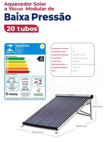 Aquecedor baixapressao